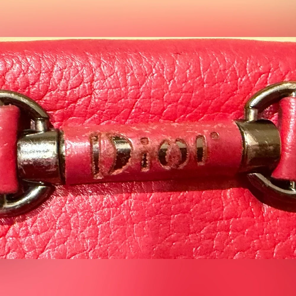 Christian Dior 2006 Red Leather 3/4 bifold